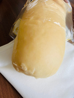 「Pasco 国産小麦の白いコッペパン つぶあん＆きなこクリーム 袋1個」のクチコミ画像 by いもんぬさん