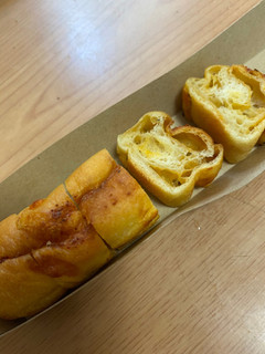 「ローソン NL もち麦の小さく切れてるフランスパン めんたいチーズ」のクチコミ画像 by あゆみん333さん
