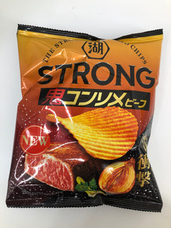 「湖池屋 STRONG ポテトチップス 鬼コンソメビーフ 袋56g」のクチコミ画像 by あもあもさん