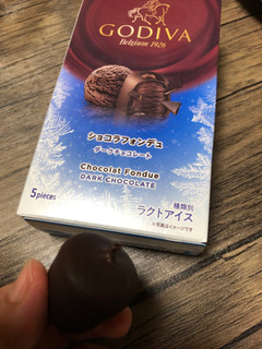「ゴディバ アイス ショコラフォンデュ ダークチョコレート 箱12ml×5」のクチコミ画像 by みいちさん