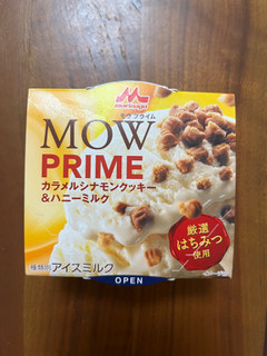 「森永 MOW PRIME カラメルシナモンクッキー＆ハニーミルク カップ105ml」のクチコミ画像 by ピンクのぷーさんさん