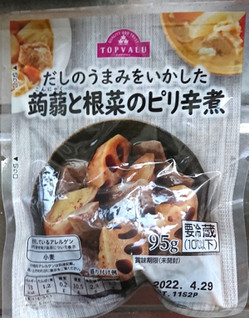 「トップバリュ シャキッとした食感 蒟蒻と根菜のピリ辛煮 袋95g」のクチコミ画像 by もぐりーさん