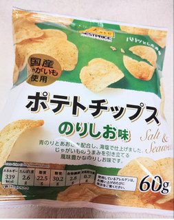 「トップバリュ ベストプライス 国産じゃがいも使用 ポテトチップス のりしお味 袋60g」のクチコミ画像 by たくすけさん