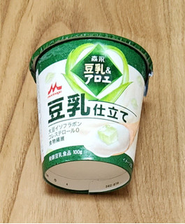 「森永 森永豆乳＆アロエ 豆乳仕立て カップ100g」のクチコミ画像 by みにぃ321321さん