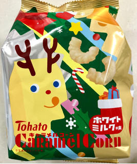 「東ハト キャラメルコーン・ホワイトミルク味 クリスマス 袋77g」のクチコミ画像 by SANAさん