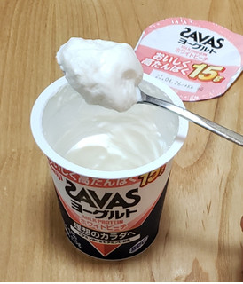 「明治 ザバス MILK PROTEINヨーグルト 脂肪0 ホワイトピーチ カップ125g」のクチコミ画像 by みにぃ321321さん