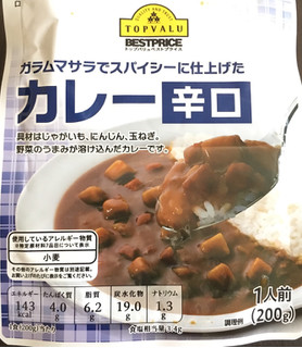 「トップバリュ ベストプライス カレー 辛口 袋200g」のクチコミ画像 by ふわのんさん