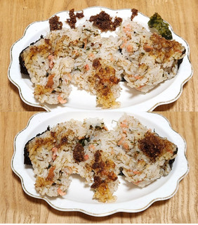 「セブン-イレブン 直巻おむすび おかかと小海老の彩り混ぜめし」のクチコミ画像 by みにぃ321321さん