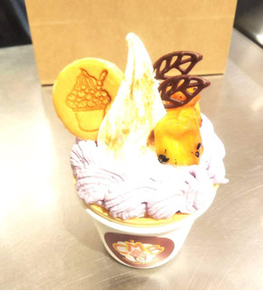 「CHOCOTTO MILK BAR 紫芋のモンブランソフトクリーム」のクチコミ画像 by いちごみるうさん