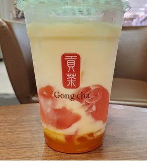 「Gong cha ぎゅぎゅっとピーチ ミルクティー」のクチコミ画像 by 花蓮4さん