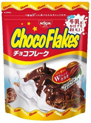 日清シスコ チョコフレーク 牛乳をかけてもおいしいパッケージ チョコフレーク カフェモカ味