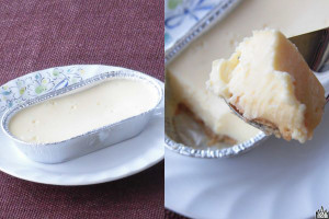 クリームチーズ約50％使用のコクと程よい酸味がある生地を、アルミ容器でじっくり低温焼成させたチーズケーキ。