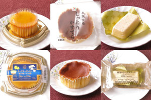 ファミリーマート「チーズチーズレモン」、セブン-イレブン「半熟食感　しっとりかすてら」、ローソン「Uchi Café Spécialité　爽溶けチーズテリーヌ（レモンゼスト入り）」