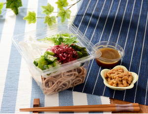 わさび香る！納豆とオクラの全粒麺サラダ