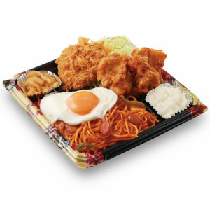 ナポリタンから揚げチキンカツ弁当