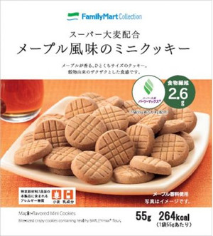 ファミリーマート スーパー大麦配合 メープル風味のミニクッキー