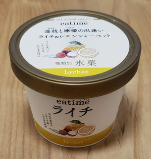 「eatime 茘枝と檸檬の出逢い ライチ＆レモンシャーベット カップ105ml」のクチコミ画像 by みにぃ321321さん