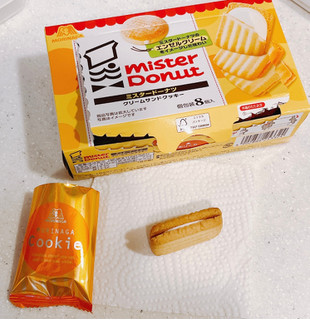 「森永製菓 ミスタードーナツ クリームサンドクッキー 箱8個」のクチコミ画像 by ビーピィさん