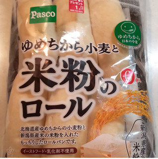 「Pasco ゆめちから小麦と米粉のロール 袋6個」のクチコミ画像 by レビュアーさん