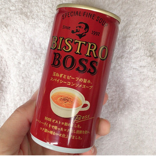 「サントリー ビストロボス 玉ねぎとビーフの旨み、スパイシーコンソメスープ 缶185g」のクチコミ画像 by まえ子んさん