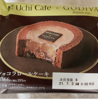 「ローソン Uchi Cafe’ ×GODIVA ショコラロールケーキ」のクチコミ画像 by まえ子んさん