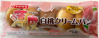 「ヤマザキ 薄皮 白桃クリームパン 袋5個」のクチコミ画像 by SANAさん