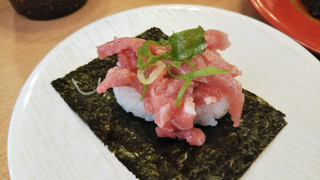 「かっぱ寿司 本鮪の中落ち有明海苔包み」のクチコミ画像 by なんやかんやさん