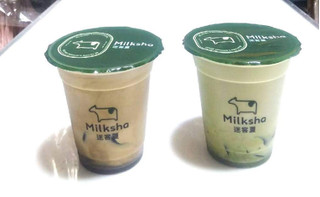 「Milksha 黒糖抹茶焙じ茶仙草ゼリーミルク」のクチコミ画像 by いちごみるうさん