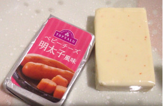 「トップバリュ ベビーチーズ 明太子風味 袋15g×4」のクチコミ画像 by レビュアーさん