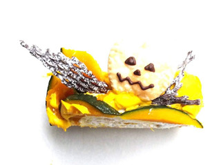 「カフェコムサ ジャックオーランタン かぼちゃのケーキ」のクチコミ画像 by いちごみるうさん