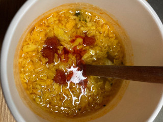 「明星食品 中華三昧 赤坂榮林 麺なしトマト酸辣湯 カップ18g」のクチコミ画像 by こまつなさん