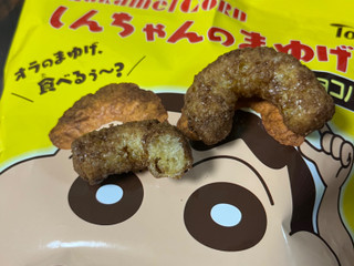 「バンダイ しんちゃんのまゆげキャラメルコーン チョコバナナ味 袋50g」のクチコミ画像 by ピンクのぷーさんさん