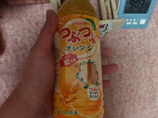 「サンガリア つぶつぶオレンジ ペット500ml」のクチコミ画像 by ハムちゃんハムジさん