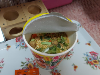 「明星食品 チャルメラカップ とり野菜みそラーメン カップ71g」のクチコミ画像 by ハムちゃんハムジさん