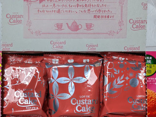 高評価】ロッテ カスタードケーキ 贅沢果汁白桃の感想・クチコミ・商品