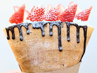 食品サンプル まいづる ストロベリーチョコクレープ クレープとエスプレッソと ストロベリーチョコメルト（ユーザー登録