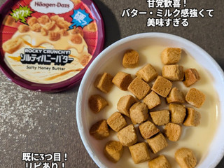 「ハーゲンダッツ ミニカップ ROCKY CRUNCHY！ ソルティハニーバター カップ87ml」のクチコミ画像 by もぐかれんさん