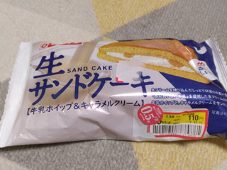 「ヤマザキ 生サンドケーキ 牛乳ホイップ＆キャラメルクリーム 袋1個」のクチコミ画像 by やっぺさん