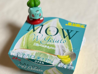 「森永 MOW Wジェラート 塩バニラ＆メロン カップ140ml」のクチコミ画像 by む チ ャさん
