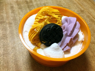 「ドンレミー かぼちゃと紫いものパフェ」のクチコミ画像 by gggさん