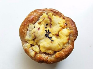 「リトルプラスベーグル カップベーグル 安納芋あんこクリームチーズ」のクチコミ画像 by いちごみるうさん