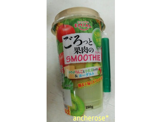 「安曇野食品工房 EMIAL（エミアル） ごろっと果肉のSMOOTHIE キウイ・りんごと小松菜ミックス＆ヨーグルト 180g」のクチコミ画像 by レビュアーさん