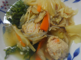「セブンプレミアム 鶏つみれの生姜スープ 袋230g」のクチコミ画像 by レビュアーさん