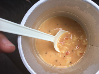 「クノール スープDELI エビのトマトクリームスープパスタ カップ41.2g」のクチコミ画像 by あんめろんさん
