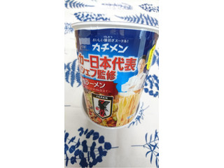 「マルちゃん カチメン サッカー日本代表専属シェフ監修 醤油ラーメン カップ76g」のクチコミ画像 by ゆうしょうさん