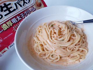 「マ・マー 超もち生パスタ 北海道産生クリームの濃厚明太子クリーム 袋270g」のクチコミ画像 by MAA しばらく不在さん