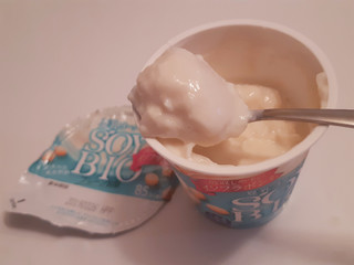「ポッカサッポロ ソイビオ 豆乳ヨーグルト プレーン加糖 カップ100g」のクチコミ画像 by MAA しばらく不在さん
