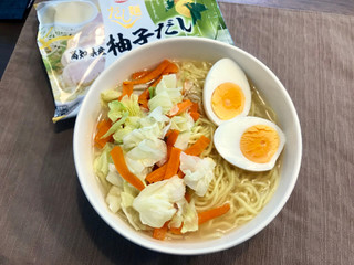 「tabete だし麺 高知県産柚子だし 塩ラーメン 袋102g」のクチコミ画像 by やにゃさん