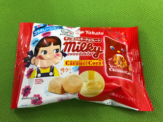 「不二家 ミルキーチョコレート キャラメルコーン味 袋34g」のクチコミ画像 by ねこねこりんさん