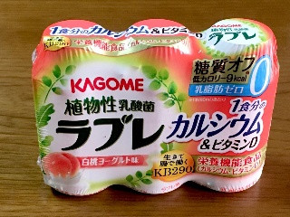 「カゴメ 植物性乳酸菌ラブレ 白桃ヨーグルト 1食分のカルシウム＆ビタミンD 80g×3」のクチコミ画像 by ビールが一番さん